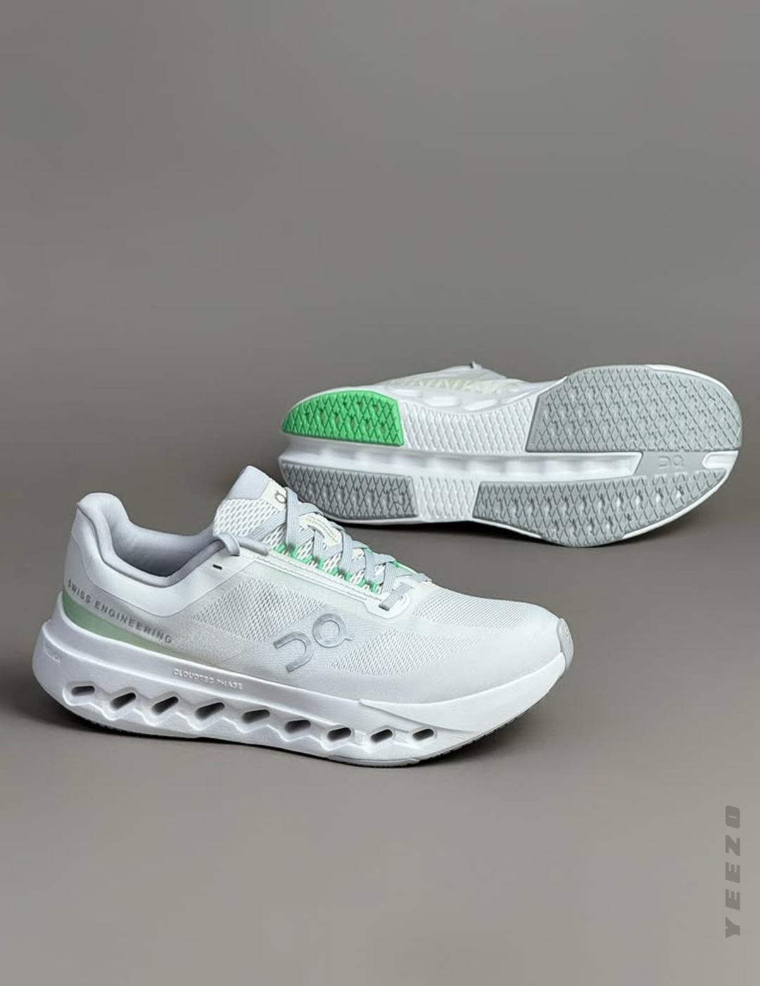Tênis On Cloudsurfer Next 'Branco cinza e verde suave' feminino