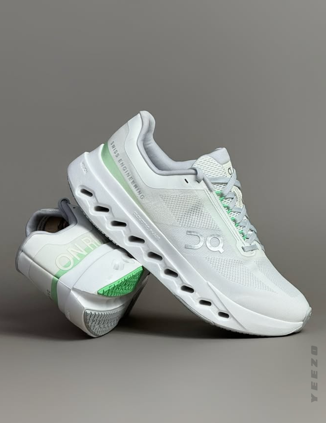 Tênis On Cloudsurfer Next 'Branco cinza e verde suave' feminino