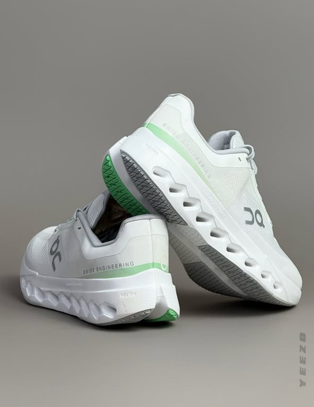 Tênis On Cloudsurfer Next 'Branco cinza e verde suave' feminino